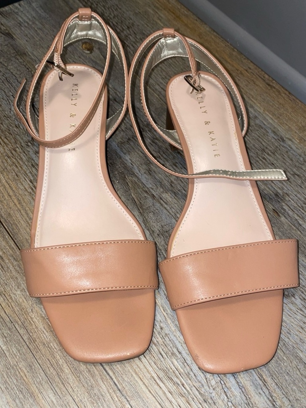 Kelly & Katie Blush Tan Ankle-Strap Sandals